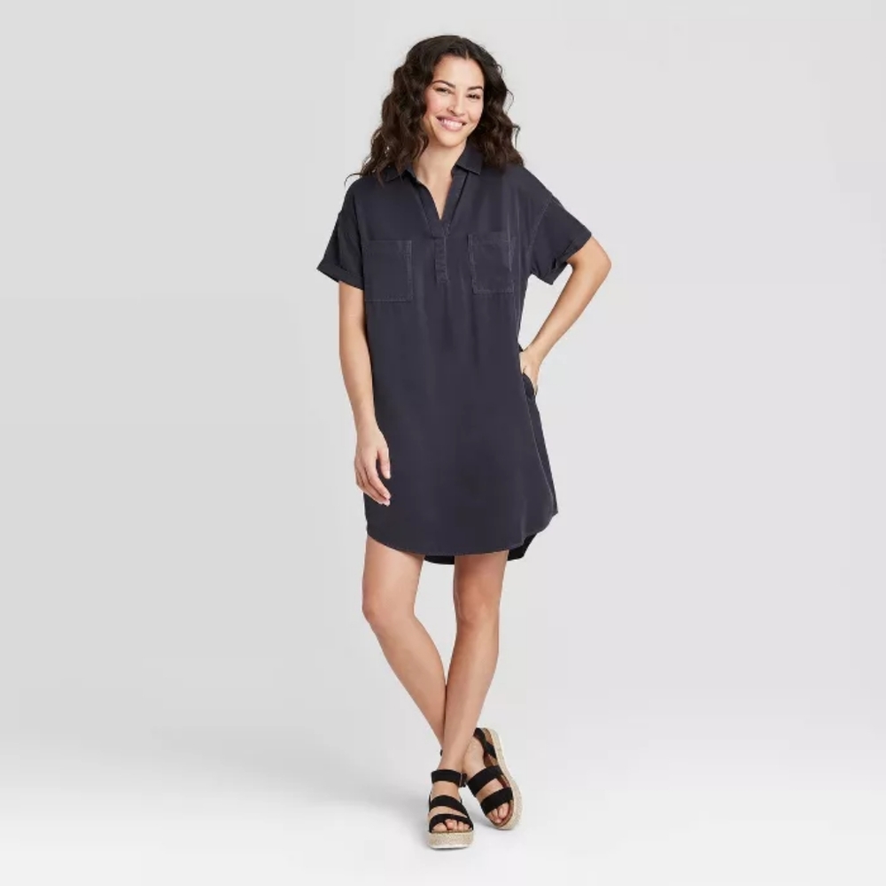 Women's Short Sleeve Shirtdress - Universal Thread
